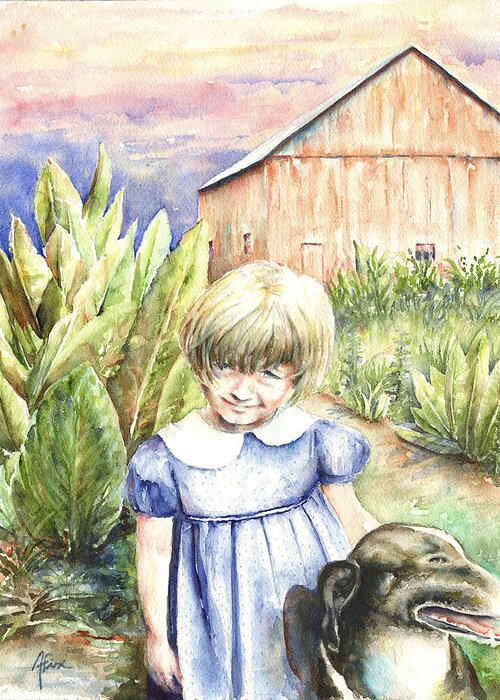 Watercolor Greeting Card featuring the painting Forbes Road Farm by Arthur Fix