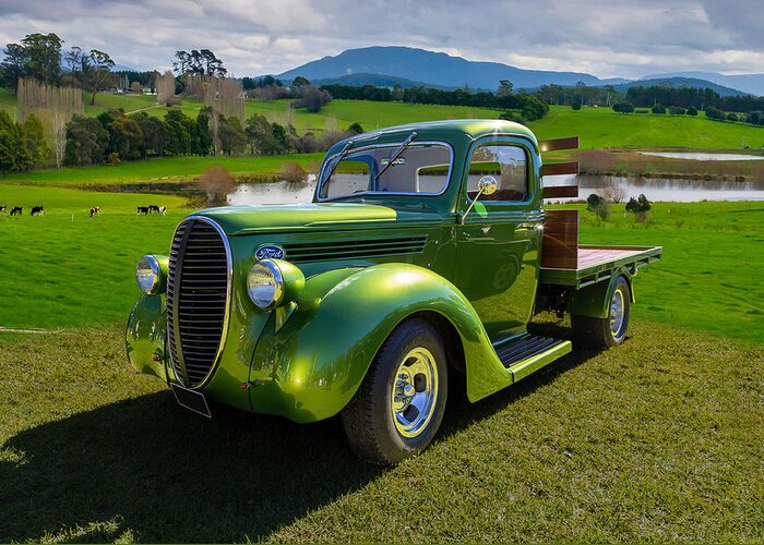 Ford Greeting Card featuring the photograph Ford Barrel Nose Pickup by Keith Hawley