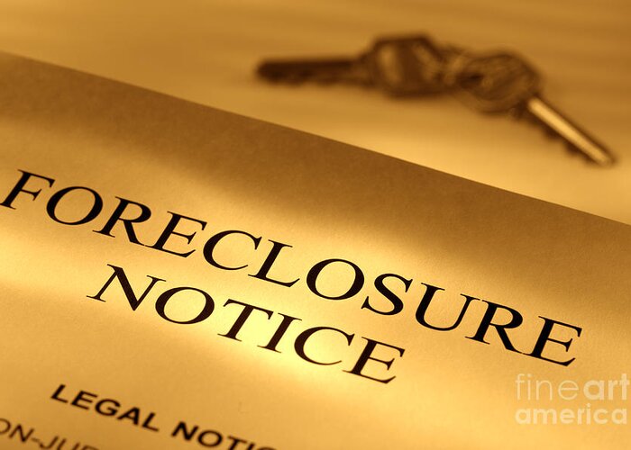 Foreclosure Greeting Card featuring the photograph Foreclosure Notice by Olivier Le Queinec