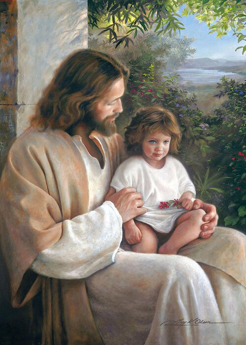 Jesus Greeting Card featuring the painting Forever and Ever by Greg Olsen
