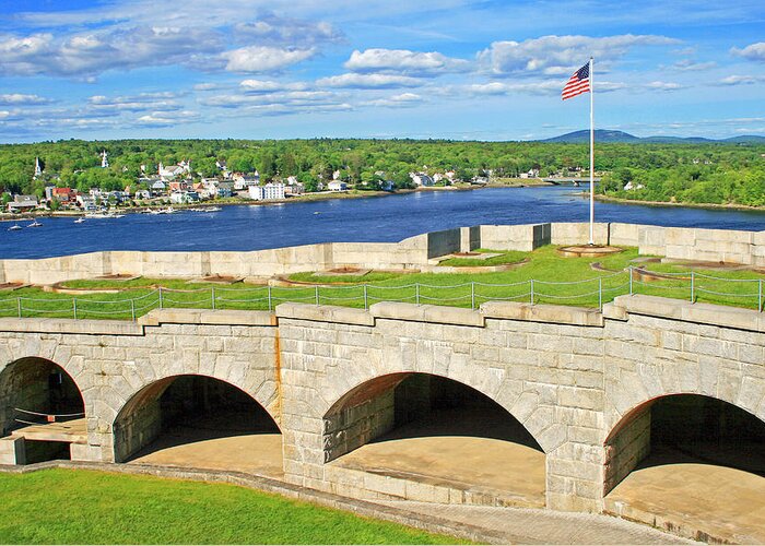 Fort Knox Greeting Card featuring the photograph Fort Knox in Maine by Barbara West