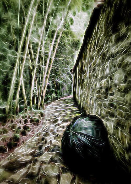 Las Pozas Greeting Card featuring the digital art Found Art 1 by William Horden