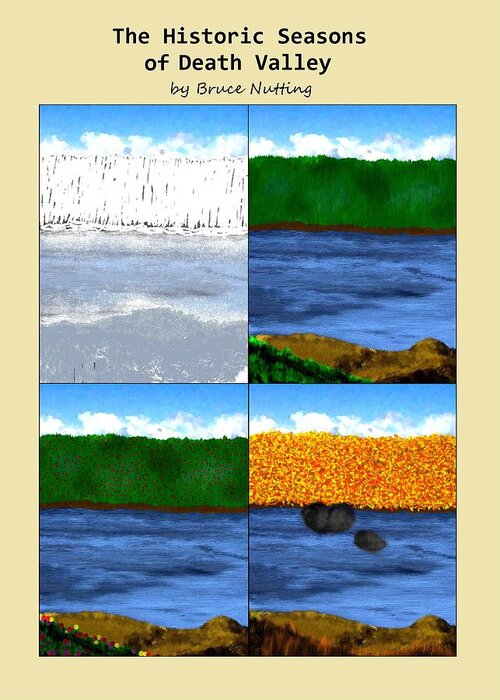 Winter Greeting Card featuring the painting Four Seasons of Death Valley by Bruce Nutting
