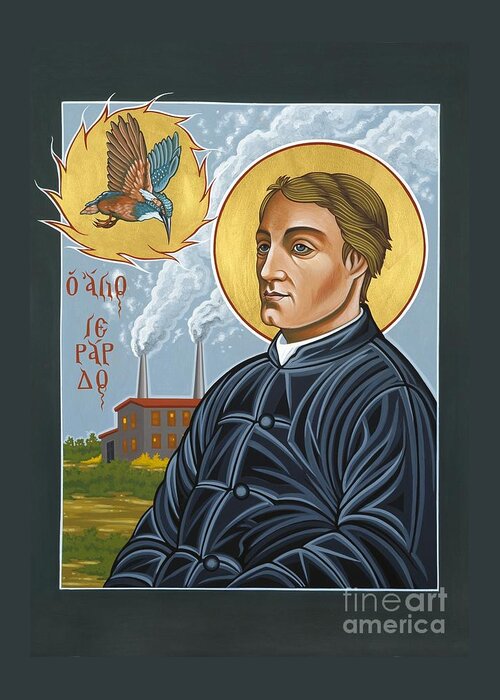 Fr. Gerard Manley Hopkins Greeting Card featuring the painting Fr. Gerard Manley Hopkins The Poet's Poet 144 by William Hart McNichols