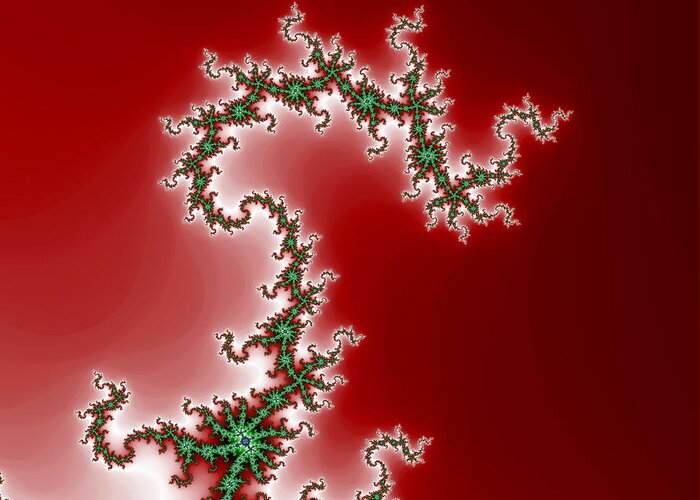 Fractal Dragon Greeting Card featuring the digital art Fractal Dragon by Robert E Alter Reflections of Infinity