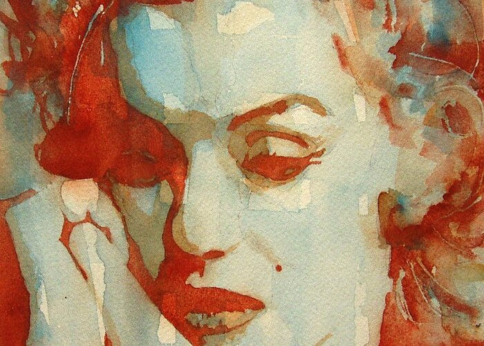 Marilyn Monroe Greeting Card featuring the painting Fragile by Paul Lovering