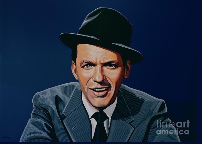 Frank Sinatra Greeting Card featuring the painting Frank Sinatra by Paul Meijering
