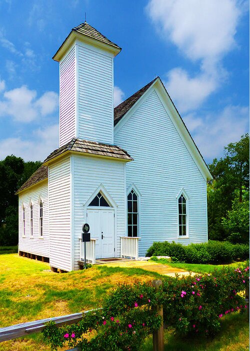 Old Church Greeting Card featuring the photograph Frankford Church In Spring by Robert J Sadler