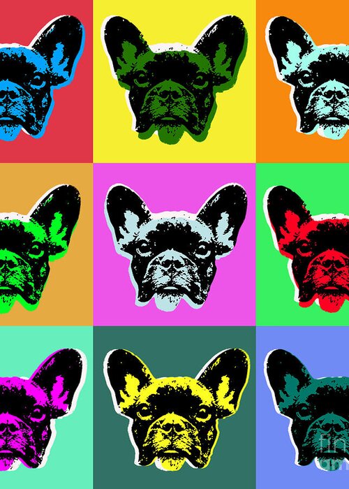 French Bulldog Greeting Card featuring the digital art French Bulldog by Jean luc Comperat