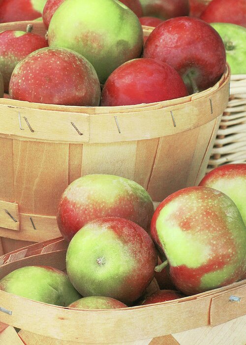 Retail Greeting Card featuring the photograph Fresh Apples In Wood Baskets by Francois Dion