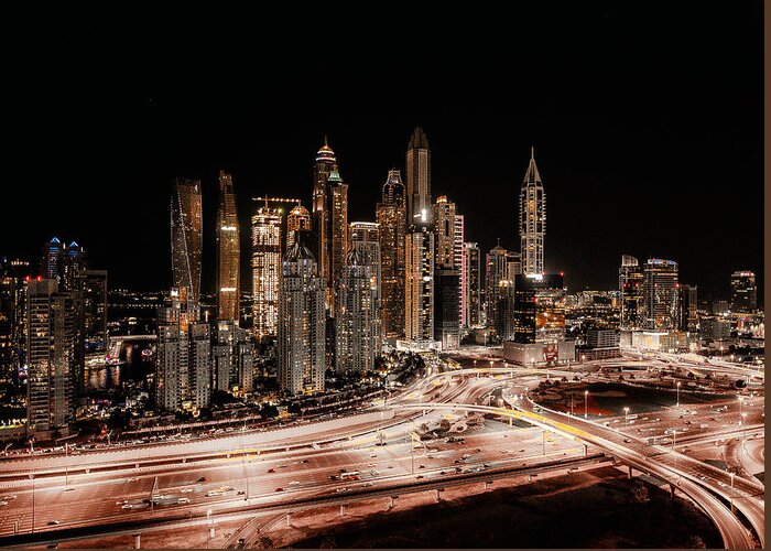 Dubai Greeting Card featuring the photograph From Above by Carmine Chiriac?