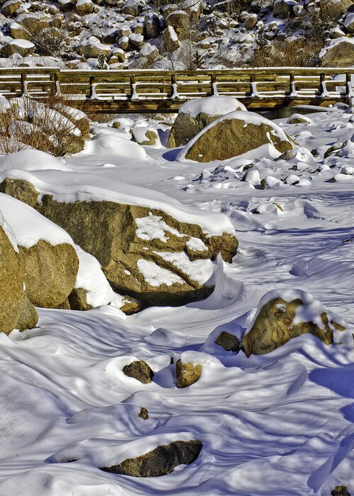 Landscape Greeting Card featuring the photograph Frozen Roaring River by Tom Wilbert
