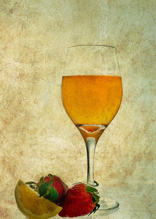 Fruit Greeting Card featuring the photograph Fruit and Drink by Elvira Pinkhas
