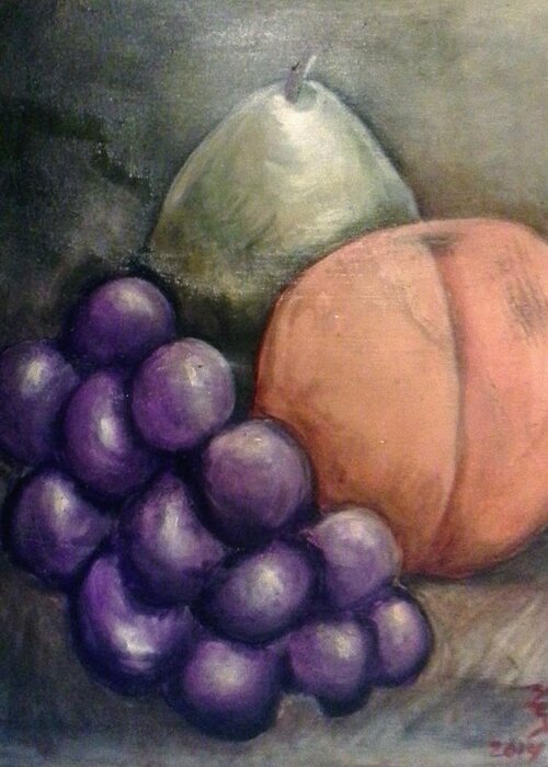 Fruit Greeting Card featuring the painting Fruit of Spirit by Loretta Nash