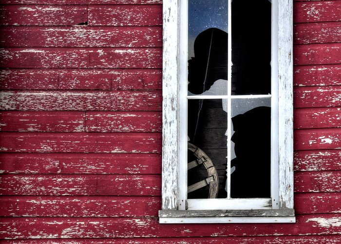 Window Greeting Card featuring the photograph Ft Collins Barn Window 13568 by Jerry Sodorff