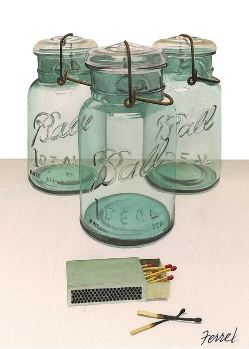 Ball Jars Greeting Card featuring the photograph FULL COUNT 3 Balls 2 Strikes by Ferrel Cordle