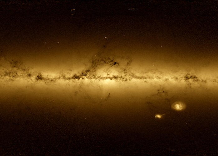 Science Greeting Card featuring the photograph Gaia Map Of The Milky Way Galaxy by Science Source