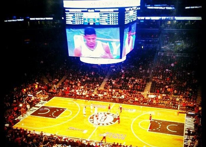 Brooklyn Greeting Card featuring the photograph Game 7 #brooklyn #nets #chicago #bulls by Nicole Sweet