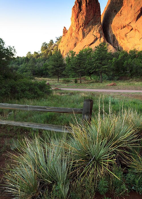 American West Greeting Card featuring the photograph Garden of the Gods in Morning Sun by Richard Smith