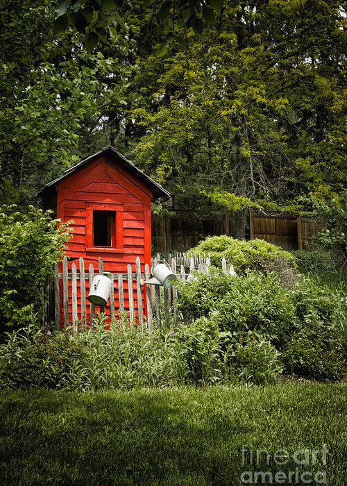 Shed Greeting Card featuring the photograph Garden Still Life by Margie Hurwich