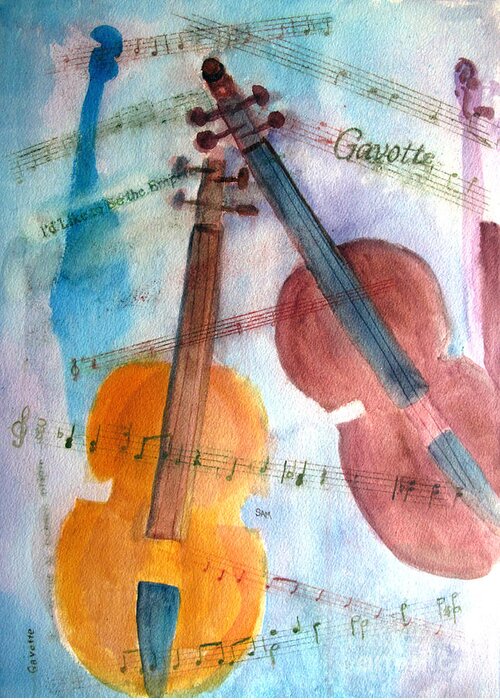 Gavotte Greeting Card featuring the painting Gavotte by Sandy McIntire