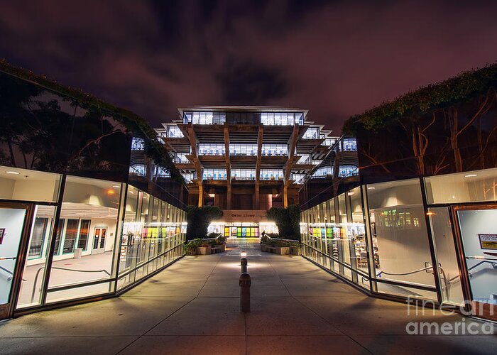 Entrance Greeting Card featuring the photograph Geisel Library Entrance by Eddie Yerkish