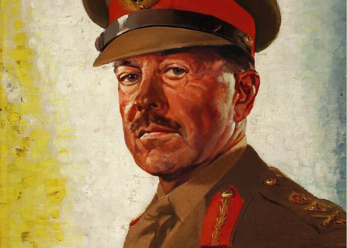 General Greeting Card featuring the painting General Sir Howard Alexander by Mountain Dreams
