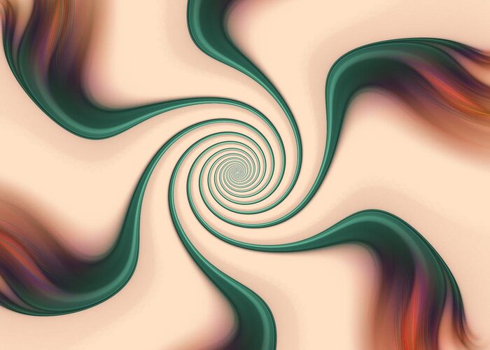 Computer Greeting Card featuring the digital art Gentle Swirls by Anastasiya Malakhova
