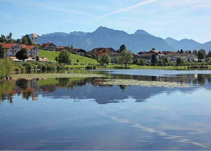 Scenics Greeting Card featuring the photograph Germany, Bavaria, Hopfen Lake by Hiroshi Higuchi