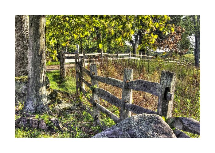 Gettysburg Greeting Card featuring the photograph Gettysburg at Rest - Late Summer Along the J. Weikert Farm Lane by Michael Mazaika