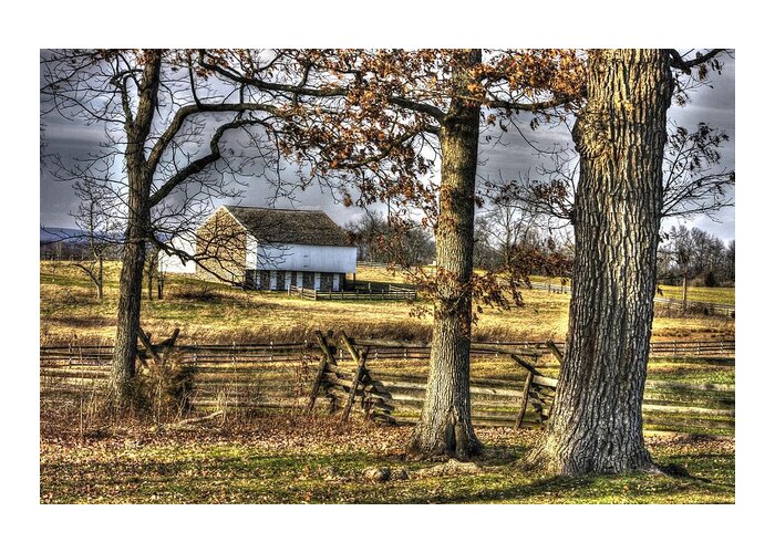 Gettysburg Greeting Card featuring the photograph Gettysburg at Rest - Winter Edward Mc Pherson Farm by Michael Mazaika