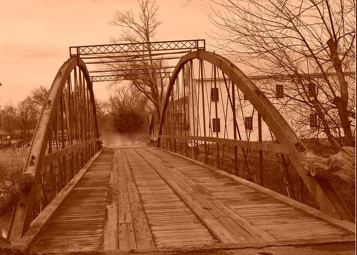Iron Greeting Card featuring the photograph Ghosts of the Old Iron Bridge by Stacie Siemsen