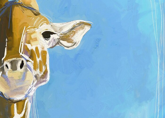 Giraffe Greeting Card featuring the photograph Giraffe by Cathy Walters