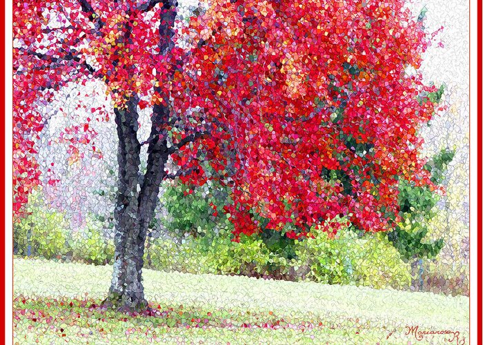 Tree Greeting Card featuring the photograph Glorious Autumn by Mariarosa Rockefeller