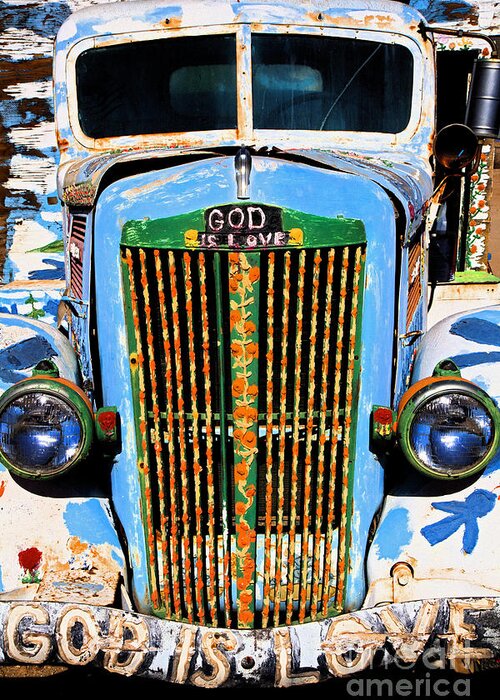 Religion Greeting Card featuring the photograph Gods Truck by Jim West