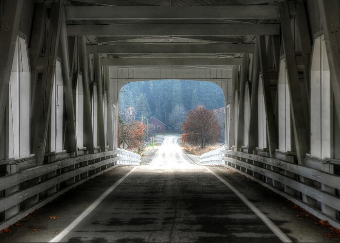 Bridge Greeting Card featuring the photograph Going Home by Steve Parr