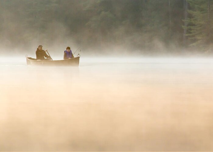 Fog Greeting Card featuring the photograph Going to do some morning fishing by Vance Bell