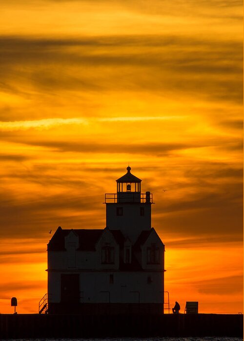 Lighthouse Greeting Card featuring the photograph Gold Fusion by Bill Pevlor