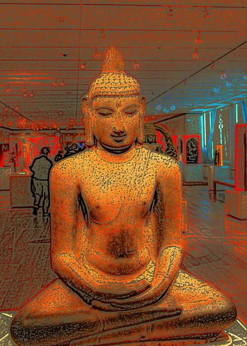 Buddha Greeting Card featuring the photograph Golden Buddha by William Rockwell