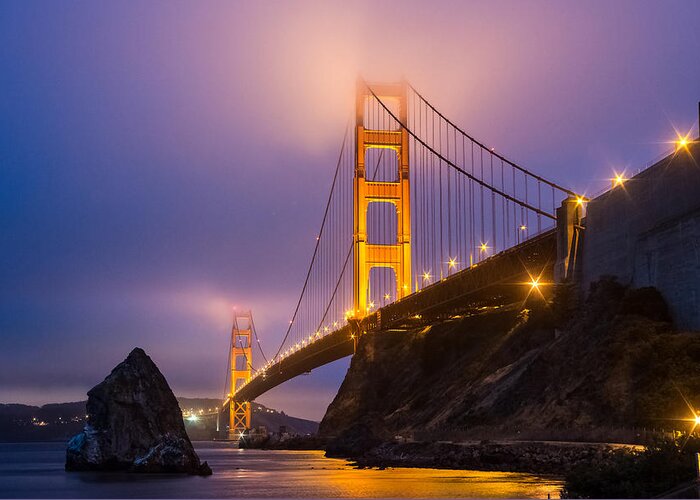 Golden Gate Bridge Greeting Card featuring the photograph Golden Gate Beauty by Mike Ronnebeck