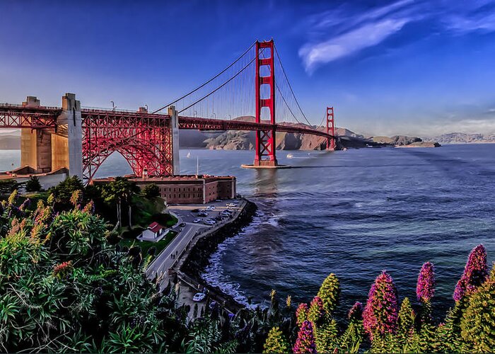 Art Greeting Card featuring the photograph Golden Gate Bridge by Ron Pate