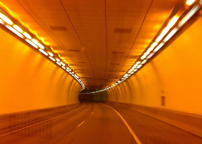 Tunnel Greeting Card featuring the photograph Golden Tunnel by Fortunate Findings Shirley Dickerson