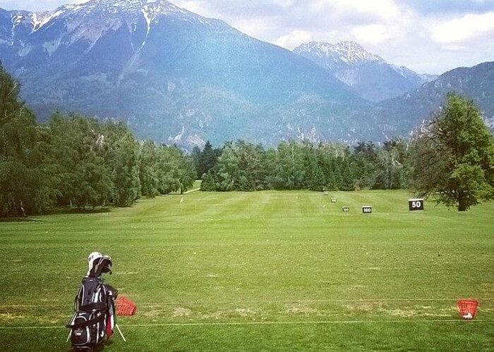 Championship Greeting Card featuring the photograph #golf #club #bled #driving #range #300 by Giorgio Fontana