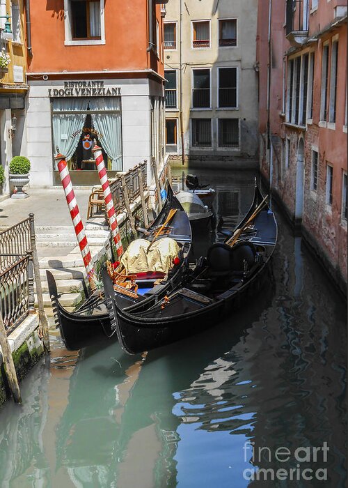 Venice Greeting Card featuring the photograph Gondola in Venice-2 by Elizabeth M