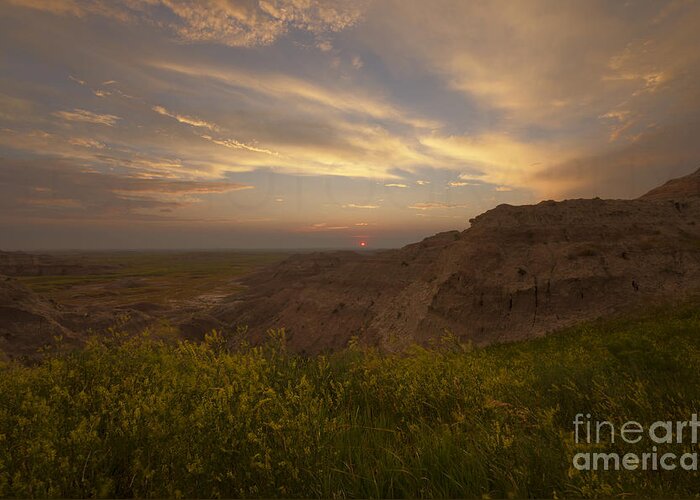Badlands Greeting Card featuring the photograph Good Morning by Steve Triplett