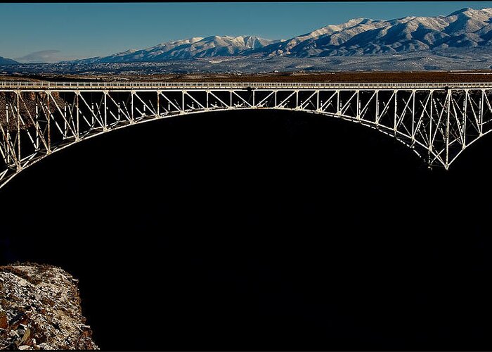 Bridge Greeting Card featuring the photograph Gorge Bridge Taos by Britt Runyon