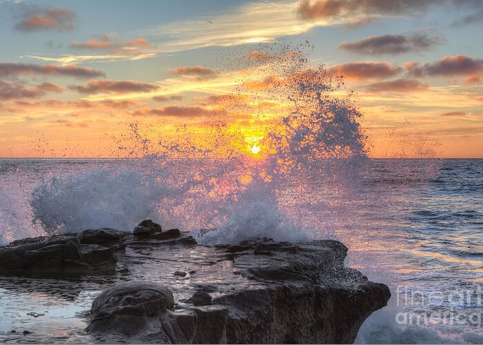 Gorgeous Greeting Card featuring the photograph Beautiful La Jolla Sunset by Eddie Yerkish