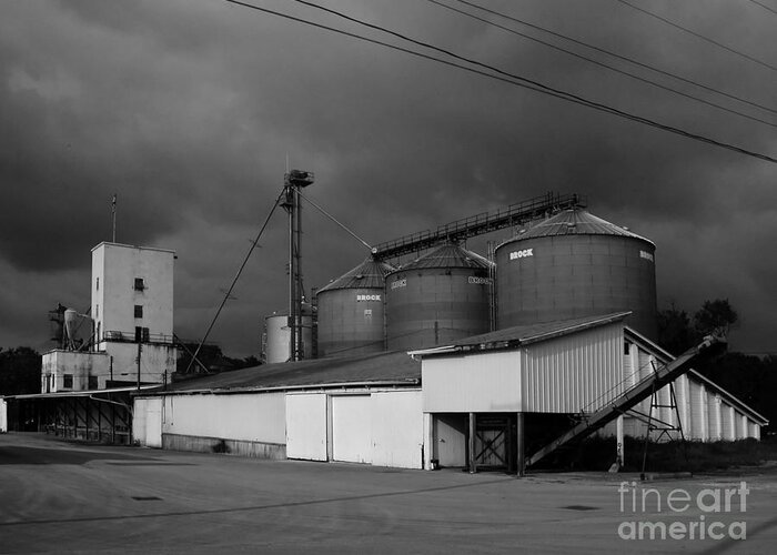 Grain Depot Greeting Card featuring the photograph Grain Depot 2 by Tom Brickhouse