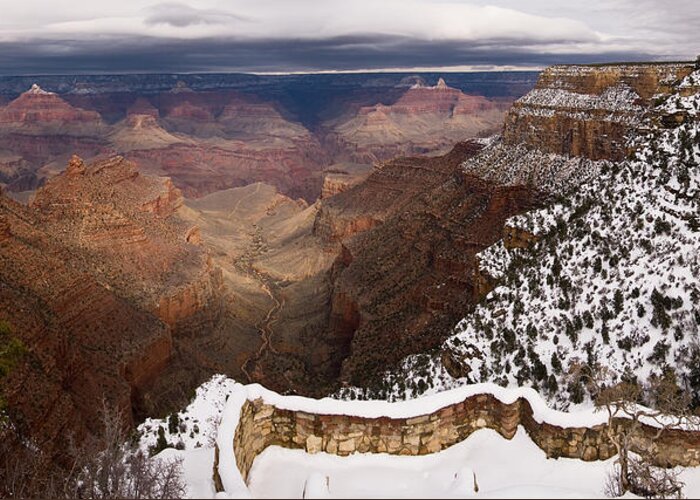 Grand Canyon Greeting Card featuring the photograph Grand Canyon in Winter by Brad Brizek