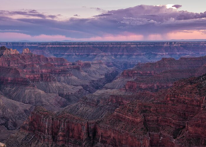 Monsoons Greeting Card featuring the photograph Grand Canyon North Rim by Tassanee Angiolillo
